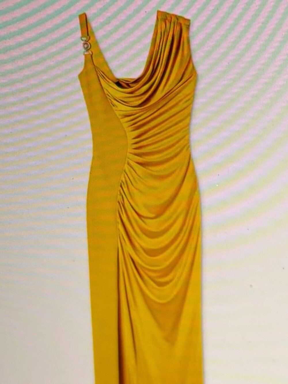 Viscose Liquid Jersey Draped Gown